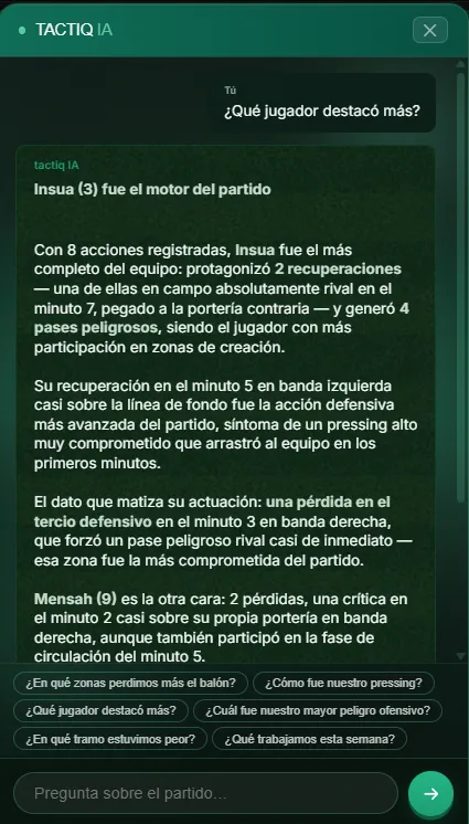 Agente sobre el partido
